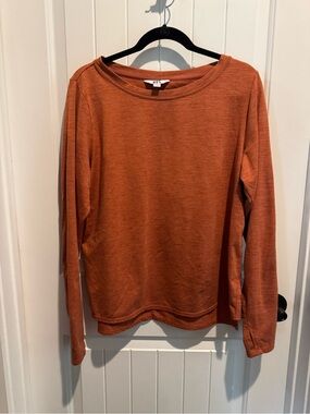 JoyLab Burnt Orange Long Sleeve Crewneck Top
